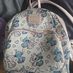 Loungefly Stitch Blue and Cream Backpack